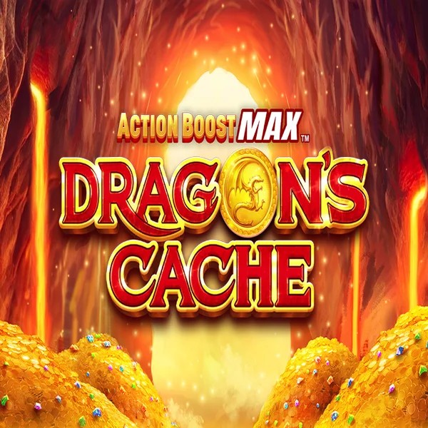 Action Boost Max Dragon's Cache by SpinPlay Games, showcased at spinfinn.es – game logo