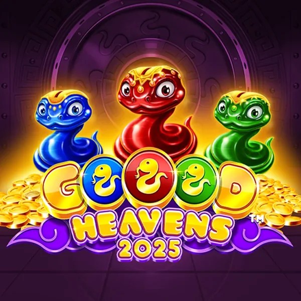 Goood Heavens slot logo by Rarestone Gaming at Spinfin Casino